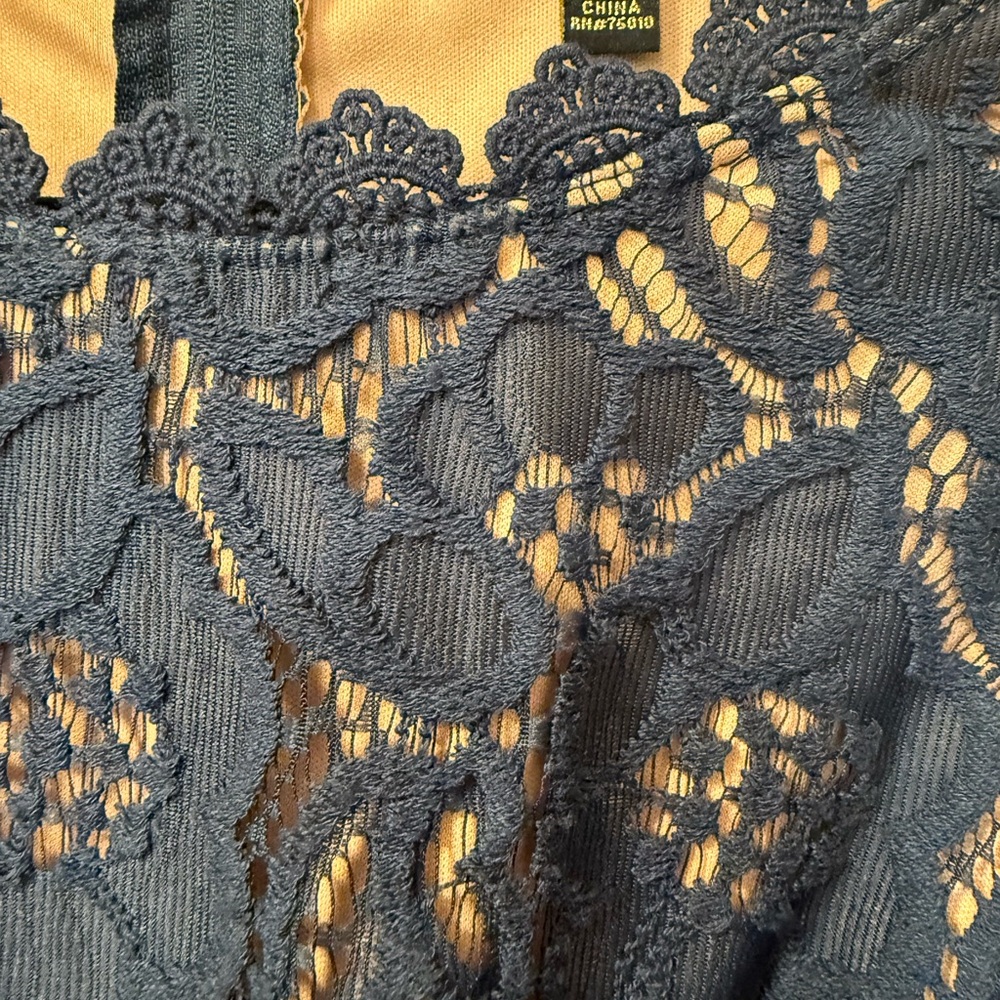 City Studio Navy Lace Mini Dress - Picture 2 of 3